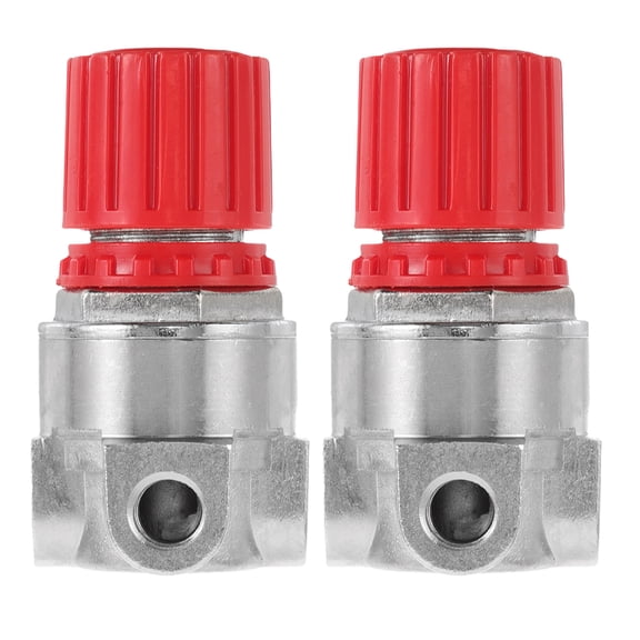 Raindrops 2Pcs Durable Red Air Pressure Regulator Valve for Stable Compressor Operation and Real Time Monitoring