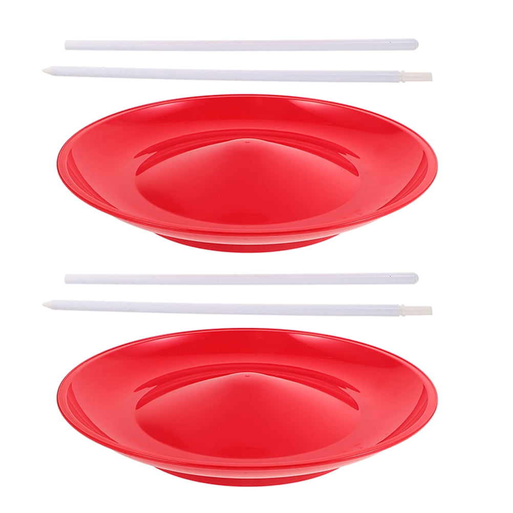 Raindrops 2Pcs Red Spinning Plate Set with Balance Rod for Circus ...