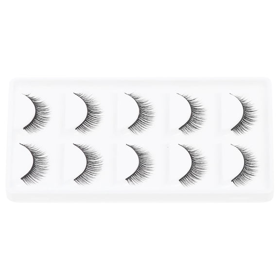 Raindrops 2Pcs Reusable Black Manmade Fiber Eyelashes False Lashes Natural Look For Women
