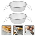 thumbnail image 1 of Raindrops 2Pcs Round Frying Basket Stainless Steel Basket For Party And Picnic, 1 of 8