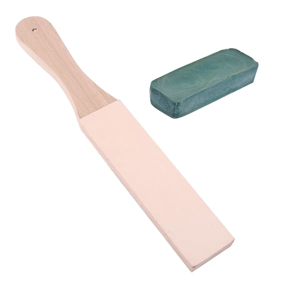 Raindrops 2Pcs Sharpening Strop Beige Rectangular Board for Grinding Pocket