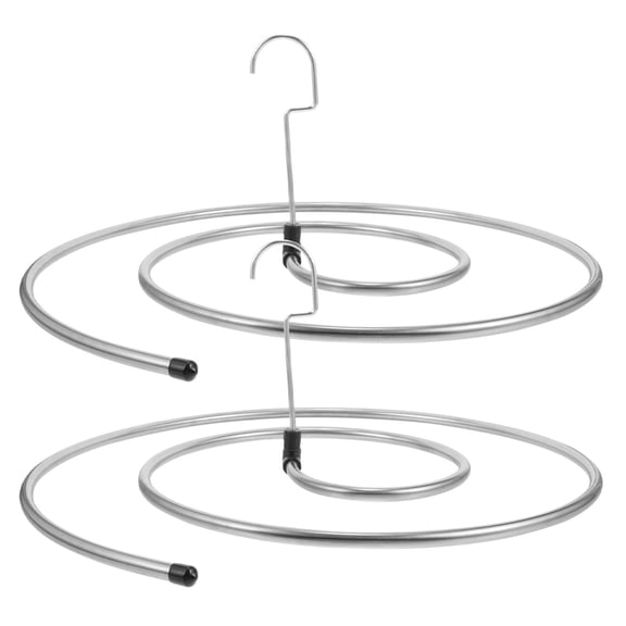 FOMIYES 2Pcs Spiral Sheet Hanger Silver Stainless Steel Ventilation Design Outdoor Laundry For Families Home Use