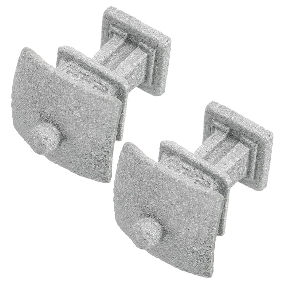 Raindrops 2Pcs Square Arc Shape Sandstone Statue Japanese Style Garden Decoration 1.18X0.71X0.71in