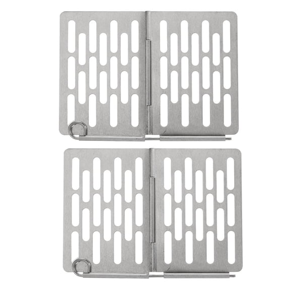 Raindrops 2Pcs Foldable Stainless Steel Grill Grate with Dense Mesh for Bbq and Grilling