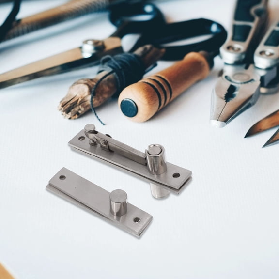 FOMIYES 2-Pack Stainless Steel Pivot Door Hinges with Dual-Direction Swing for Home, Cabinet, and Hardware Applications