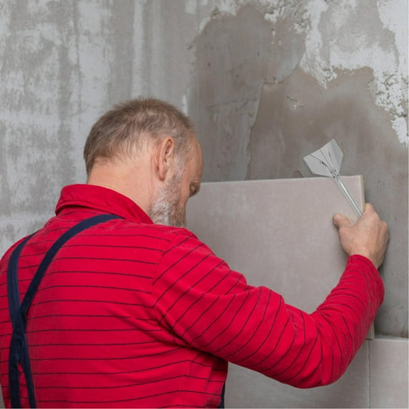 Raindrops 2Pcs Stainless Steel Corner Trowel Tool Set for Drywall Plastering and Concrete Finishing