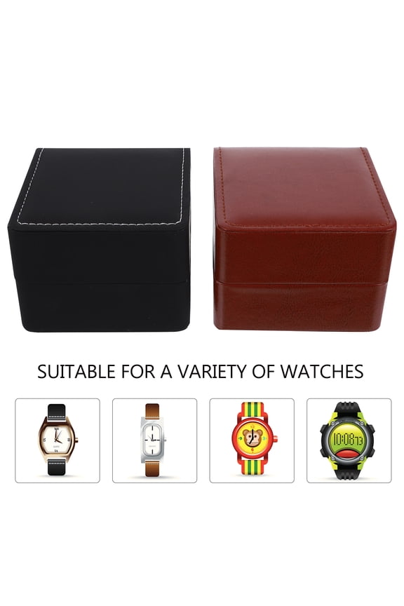 2Pcs Stand Watch Box Classic Design For Watch Enthusiasts And Gifting