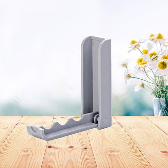 Raindrops 2-Pack Foldable Sticky Wall Hooks Grey ABS Material Space-Saving Compact Design for Home Organization