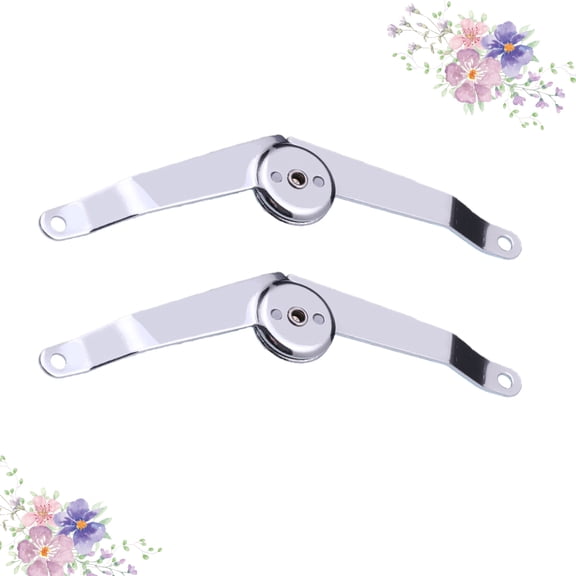 Raindrops 2Pcs Support Hinge Plated Silver Metal Durable Smooth Surface for Lock Use Practical Gemel