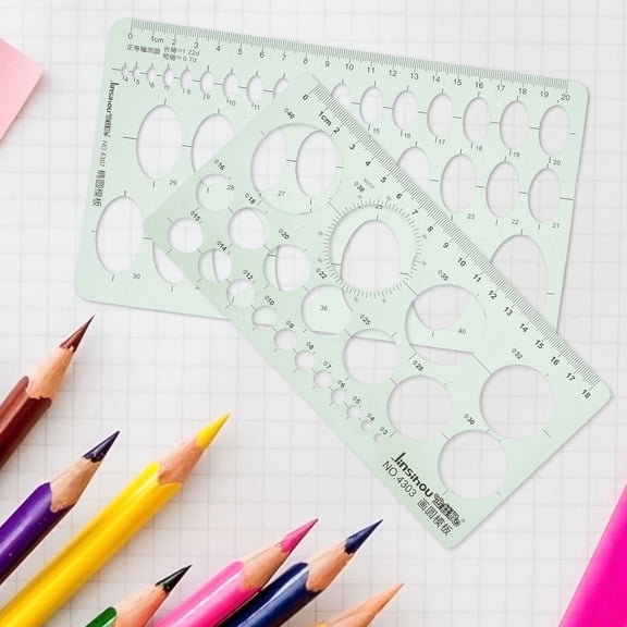 Raindrops 2Pcs Pattern Painting Stencils Large Circle Template for Designers Architects Engineers