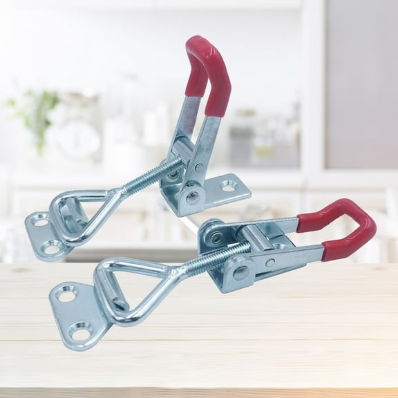 Raindrops Toggle Clamp Workshop Use Zinc Plated Carbon Steel Silver 2Pcs