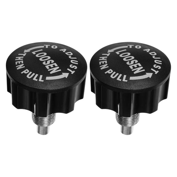 FOMIYES 2Pcs Black ABS Pull Pin Knobs Replacement for Exercise Bike Weight Bench Fitness Equipment