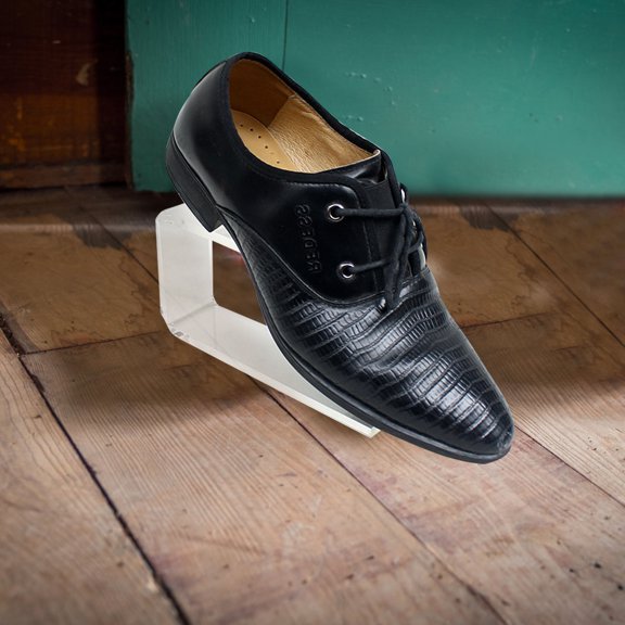 Raindrops Sneaker Display Freestanding Shoe Rack Transparent 2Pcs 7.07X3.54X1.77in