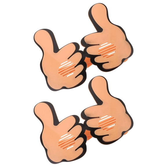 FOMIYES Cute Beige Thumb Up Cheering Glasses for Party Use and Sports Games 2Pcs