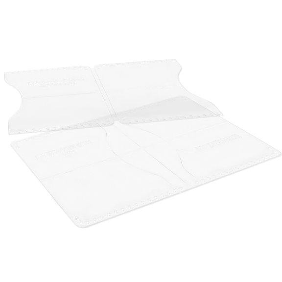 CHICHUMID Wallet Pattern Templates 2 Pieces Light Brown Acrylic Bag Making Craft Stencils for Sewing