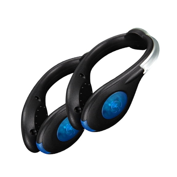 Raindrops 2Pcs Weather Resistant Blue LED Flash Shoe Clips for Night Running Safety and Visibility