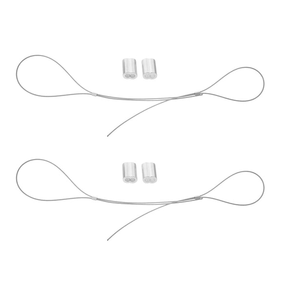 Raindrops 2Pcs Heavy Duty Basketball Return Attachment Basketball Net Threading Cord Silver Steel Wire Outdoor Use