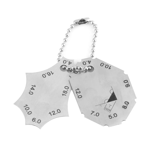 Raindrops Welding Inspection Gage Weld Seam Tester Portable 2Pcs Set