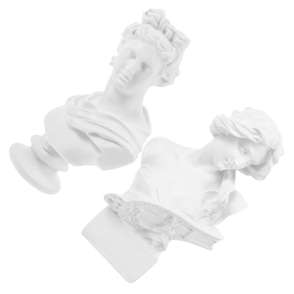 Raindrops Elegant White Resin Figurine for Home Decor and Gifting 2Pcs
