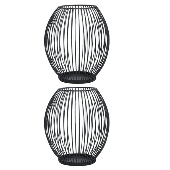 Raindrops 2Pcs Wire Candle Holders Iron Art Candlesticks European Style Trays