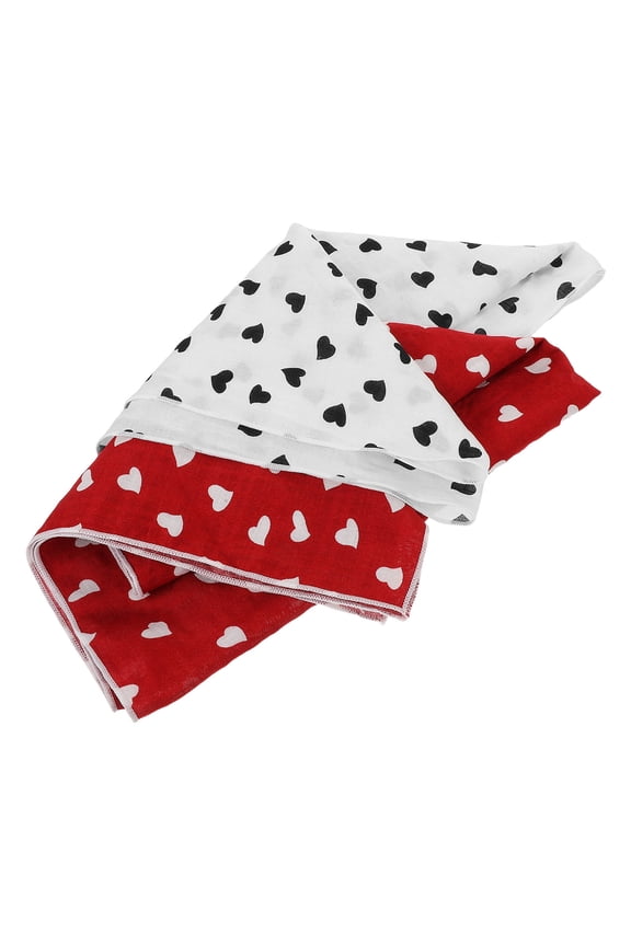 2-Pack Small Women's Neck Scarves in Mixed Colors, Lightweight Linen Fabric for Fashionable and Stylish Look