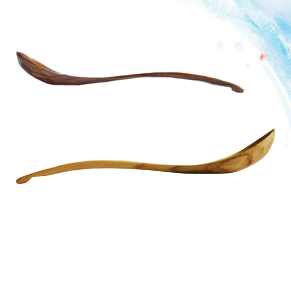 Raindrops 2Pcs Wood Cooking Utensils Long Handle For Home Cooking And Serving