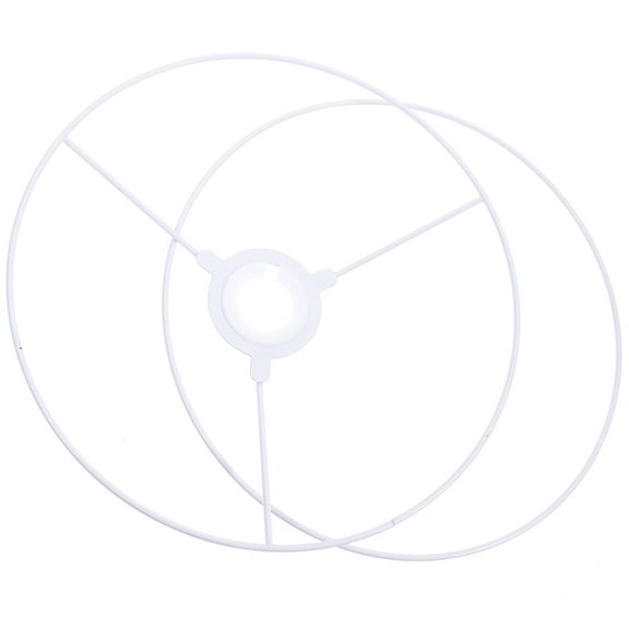 Raindrops 2Rings Lamp Shade Ring For Diy White Metal For Diy Projects 11.8X11.8X1.4In