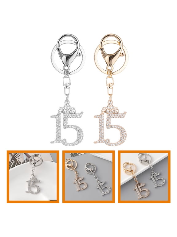 2-Piece Fashion Keychain Set, Stylish 4.3x1.3in Key for Bags, Keys, and Everyday Accessories