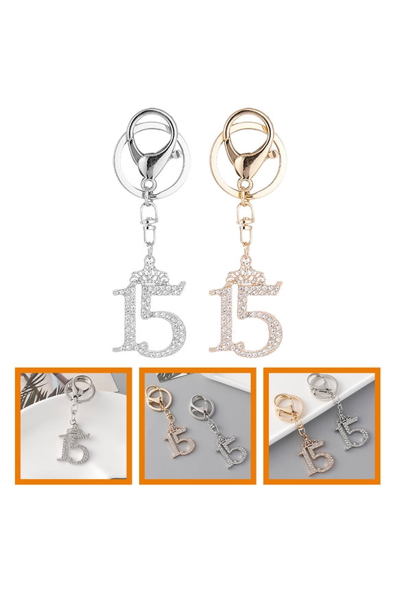 2-Piece Fashion Keychain Set, Stylish 4.3x1.3in Key for Bags, Keys, and Everyday Accessories