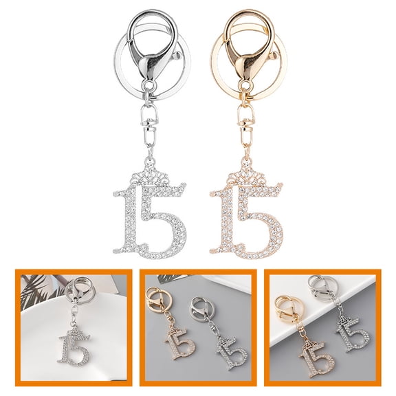 Raindrops 2-Piece Fashion Keychain Set, Stylish 4.3x1.3in Key for Bags, Keys, and Everyday Accessories