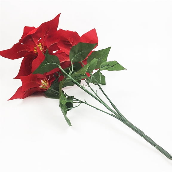 Raindrops 2-Pack Artificial Flowers for Christmas Decoration, Realistic Plastic Simulation Floral Arrangement