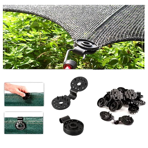 Raindrops 2-Pack Sunshade Net Clips for Quick and Easy Attachment, Fastening Clips 10.5 x 3.7 cm for Outdoor Shade Nets