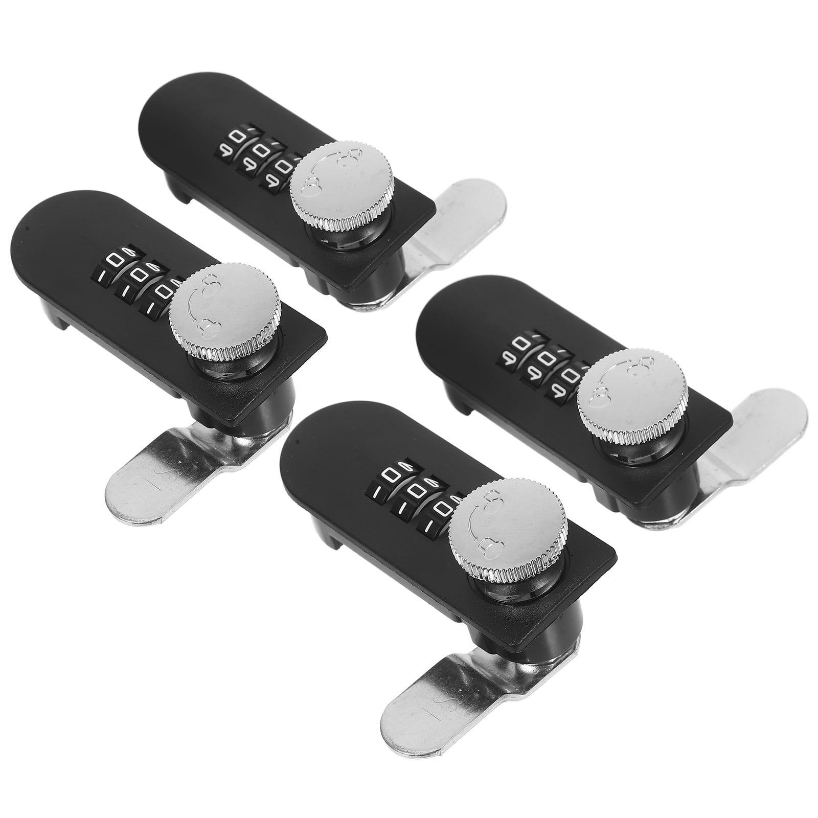 FOMIYES 2Sets Compact Password Drawer Lock Black Metal Cabinet Lock for ...