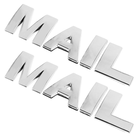 Raindrops 2Sets Silver Letter Sign Decals for Mailbox Outdoor Weather Resistant Metal Lettering