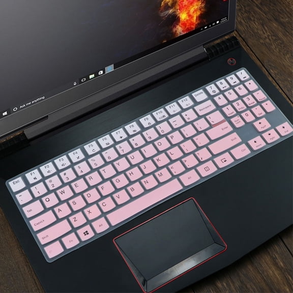 CRILSTYLEO Silicone Keyboard Cover for 15.6 Inch Laptop, Gradient , 2 Pieces Protective Skin