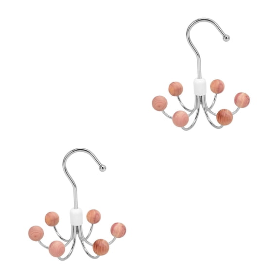 Raindrops 2pcs 360 Swivel Belt Hanger Closet Storage Hook and Closet Organizer Swivel Hanger Home Supplies