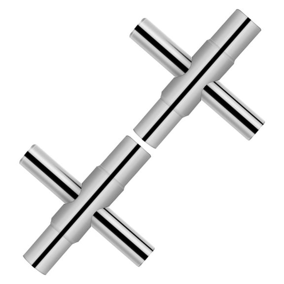 Raindrops 2pcs 4 Way Sillcock Key Multi-Functional Utilities Key Sillcock Wrench Universal Cross Key For Electric Water Gas Meter Box Cabinet Opening Key 1/4" 9/32" 5/16" And 11/32"