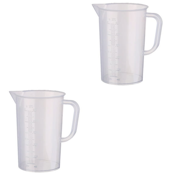 Raindrops 2pcs 500ML Cups Plastic Measuring Cups Transparent Volume Measurement Tools