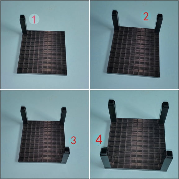 Raindrops 2pcs 96 Hole Pencil and Brush Holder Desk Stand Organizer Holder for Drawing Markers Paint (Black)