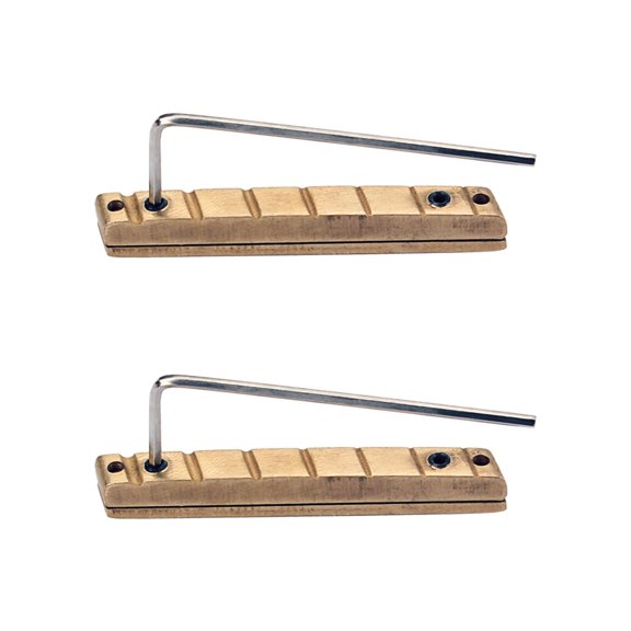 Raindrops 2pcs Adjustable Bell Brass Nut Guitar Brass Bridge Nut Acoustic Guitar Replacement Parts