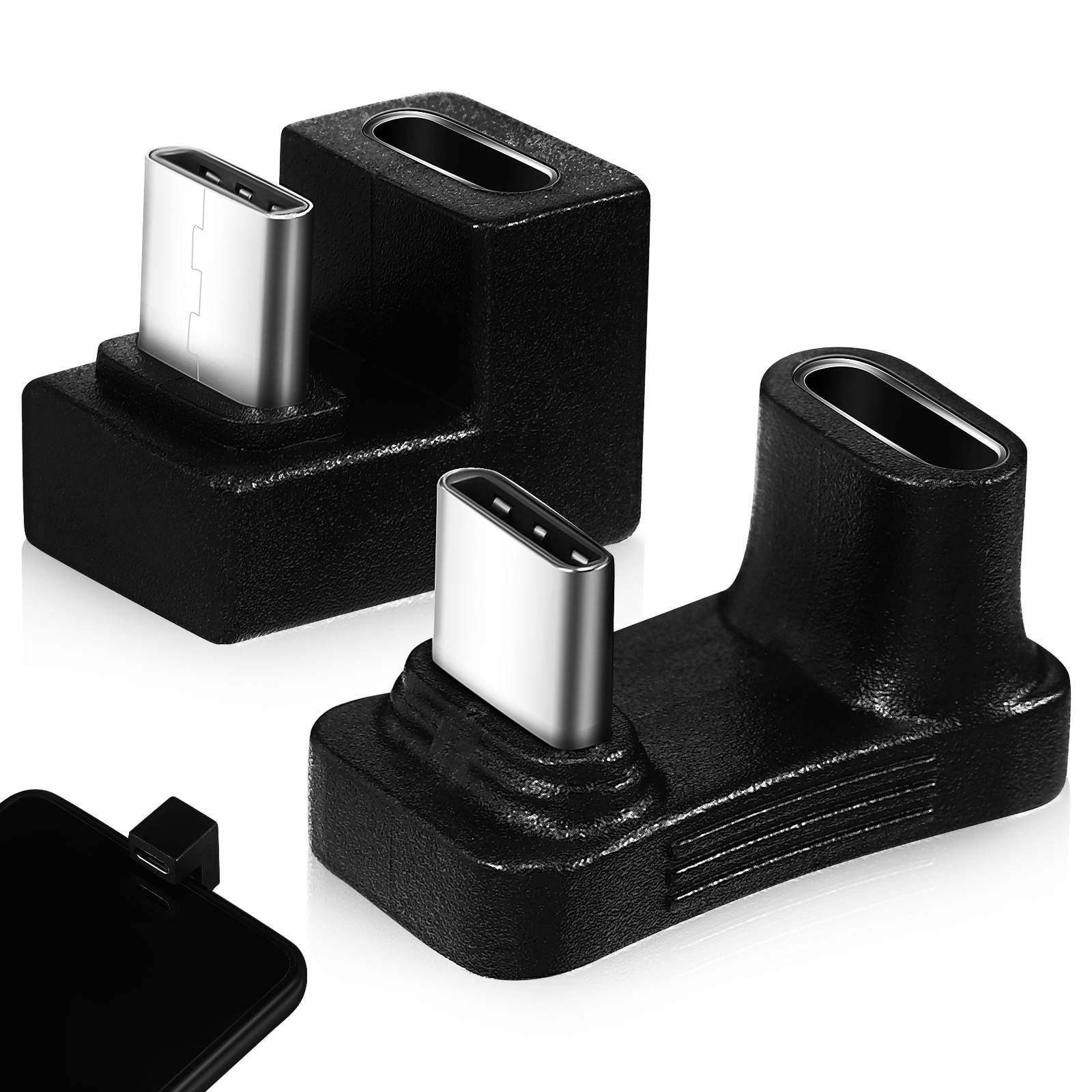 Raindrops 2pcs Angle USB C Adapter U-Shape Angled Adapter for Laptop ...