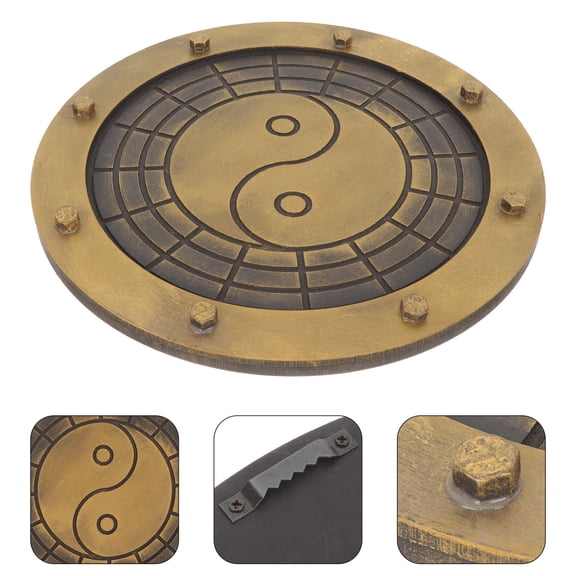 Raindrops 2pcs Bagua Pattern Gear Wall Decoration Gear Ornament Wooden Gear Wall Ornament Home Decor