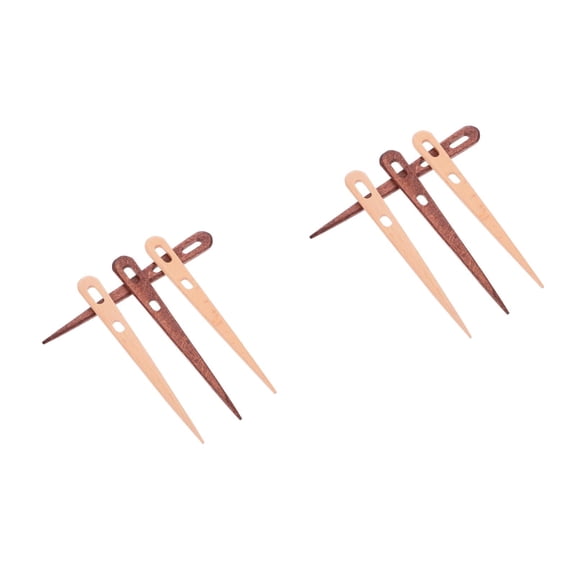 Raindrops 2pcs Big Weaving Crochet Needles 4pcs Wood Knitting Needles Hand Loom Sticks Tapestry Weaving Loom Needles Diy Handcrafts Tools