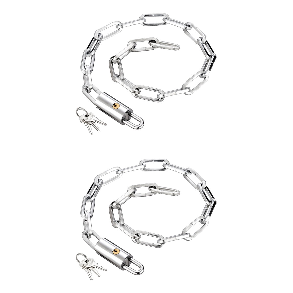 Raindrops 2pcs Bike Lock Motorbike Safety Chain Lock Cut Proof Chain Lock Cycling Outdoor Lock Accessory
