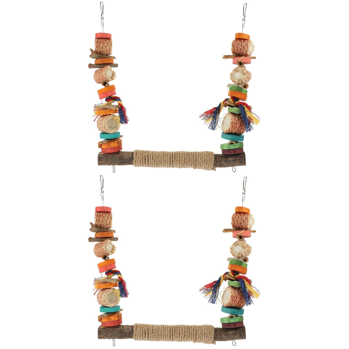 Raindrops 2pcs Bird Standing Rod Wooden Parrot Stand Rod Bird Cage ...