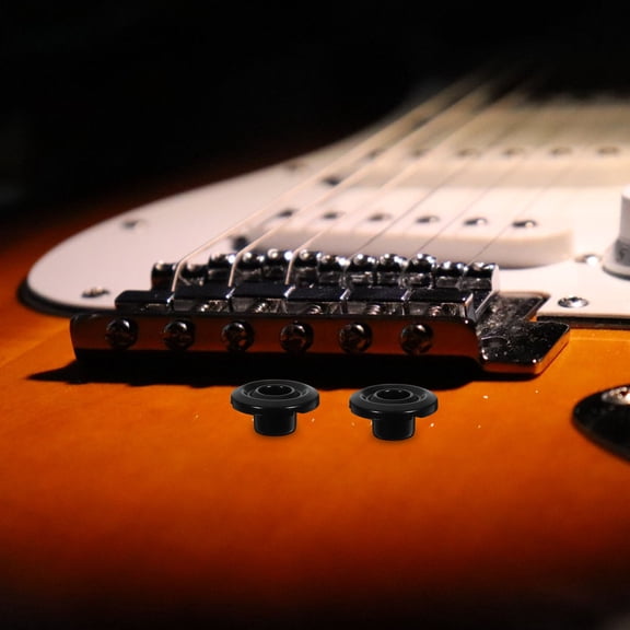 Raindrops 2pcs Black Bass String Retainer Guides Metal String Trees For bass Secure Locking Nut String Replacement Sleek Look For Bassists Instrument Accessories