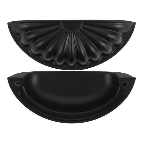 Raindrops 2-Pack Zinc Alloy Black Drawer Pull Knobs Vintage Style Cabinet Handles for Home and Kitchen Hardware