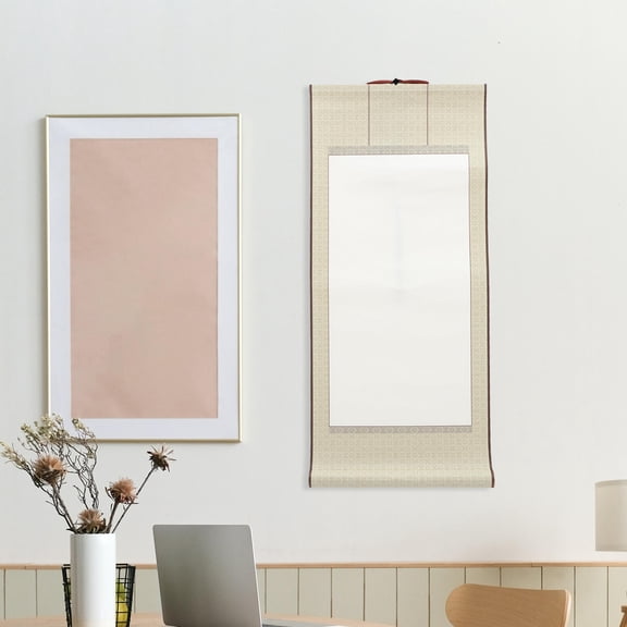 Raindrops 2pcs Blank Painting Scroll Hanging Scroll Calligraphy Wall Mounting Scroll Chinese Calligraphy Paper