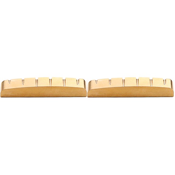 Raindrops 2-Pack Brass Stringed Instrument Bridge Nut Upper String Nut Accessory for Guitar Violin Banjo
