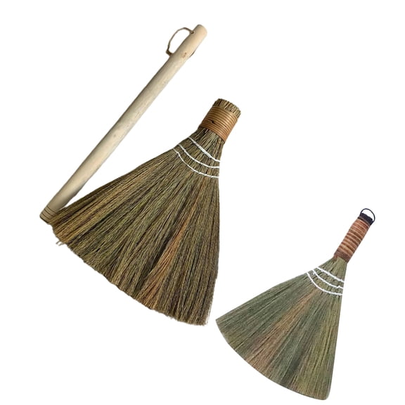 Raindrops 2Pcs Small Handmade Desktop Brooms for Effective Dust Removal